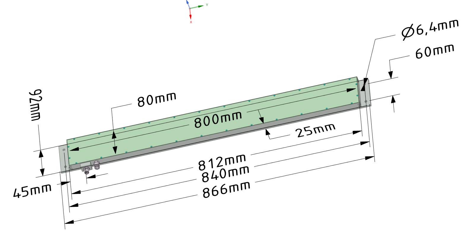 HLS244-800 Maßzeichnung